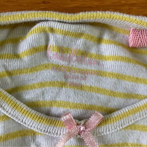 Baby Boden Mini Pink Yellow Stripes Floral Cotton Long Sleeve Bodysuits 18-24 - Picture 13 of 16